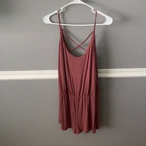 Pink cross backed romper